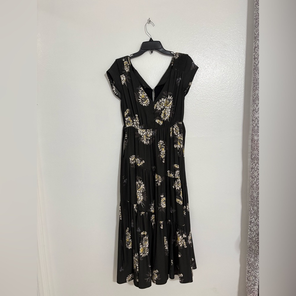 Free People Black Floral Maxi Dress